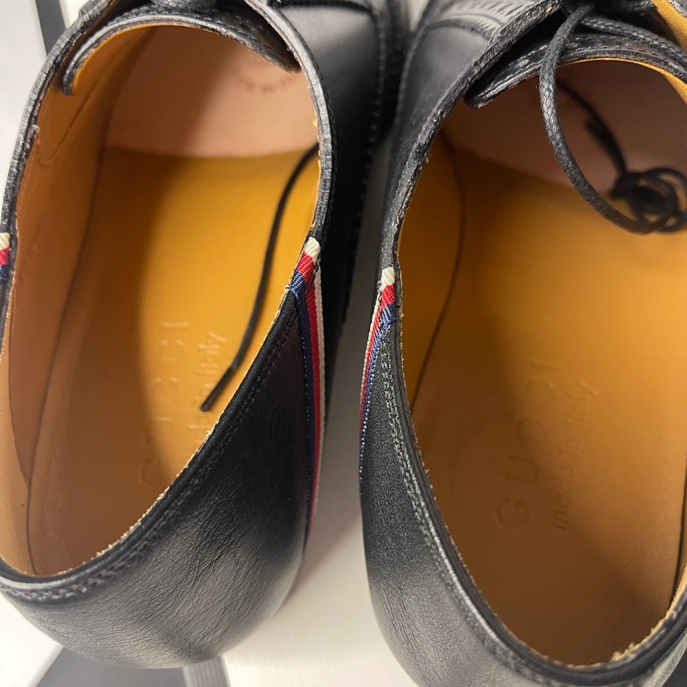 $890 Gucci men’s size 6G= US 7 soft heels Oxford shoes new in box - Picture 9 of 15